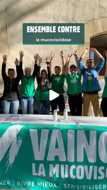 Aperçu de la vidéo des Virades : une équipe réunie autour de Vaincre la Mucoviscidose.